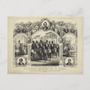 Constitutional 15th Amendment and it's Results Postcard