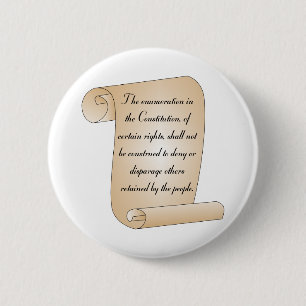 Constitutional Amendment 9 6 Cm Round Badge