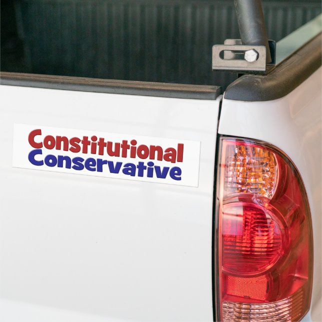 Constitutional Conservative red blue Bumper Sticker (On Truck)