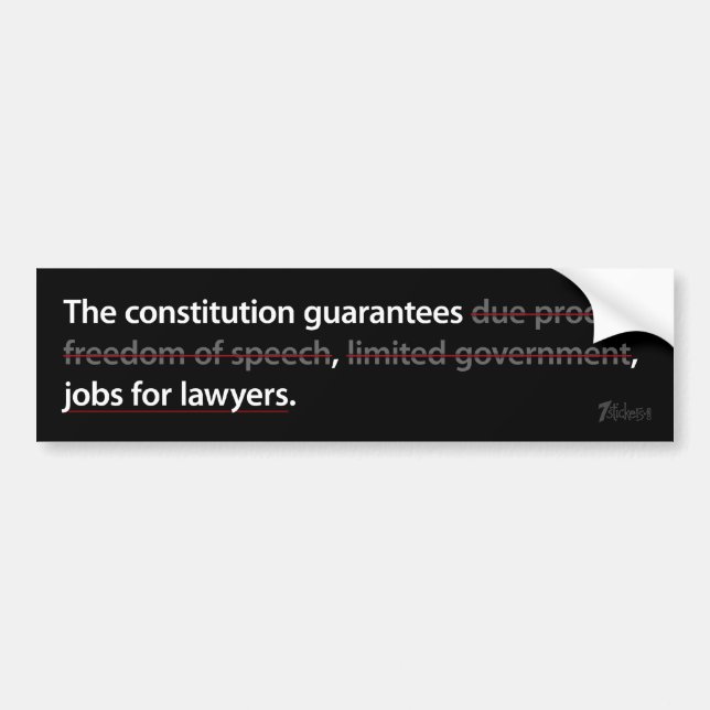 Constitutional Guarantees Bumper Sticker (Front)