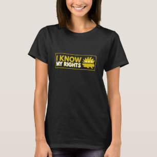 Constitutional Knowledge KNOW MY RIGHTS Yellow Por T-Shirt