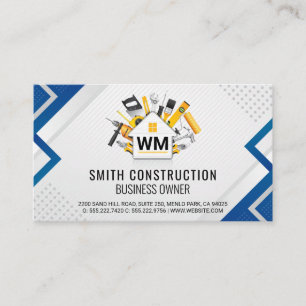 Construct Home Repair Tools   Construction  Business Card