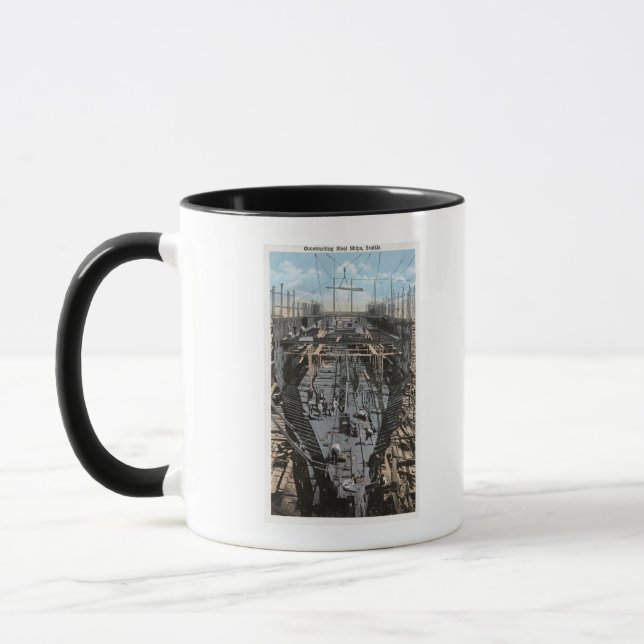 Constructing a Steel Ship Scene Mug (Left)