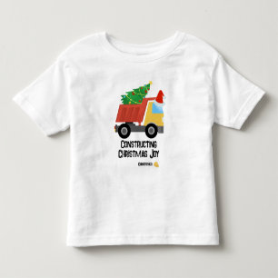 Constructing Christmas Joy Construction Dump Truck Toddler T-Shirt
