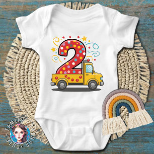Construction 2nd Birthday Baby Bodysuit