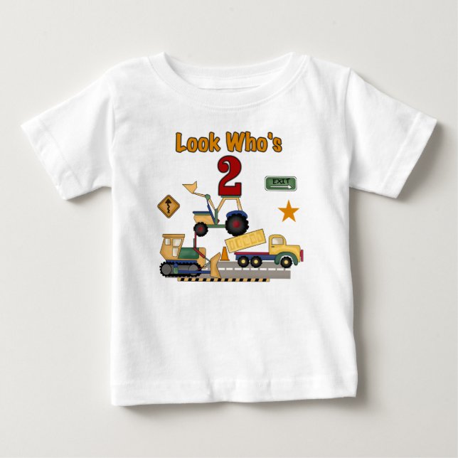 Construction 2nd Birthday Baby T-Shirt (Front)