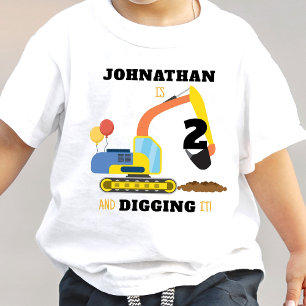 Construction 2nd Birthday Toddler T-Shirt