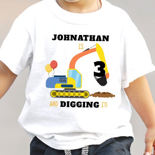 Construction 3rd Birthday Toddler T-Shirt