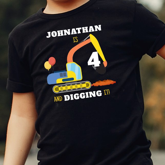 Construction 4th Birthday Toddler T-Shirt (Creator Uploaded)