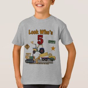 Construction 5th Birthday Tshirts and Gifts