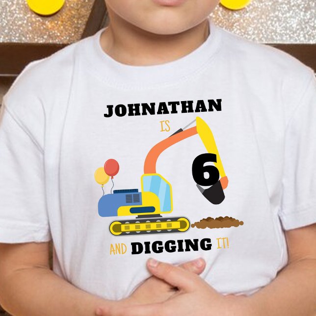 Construction 6th Birthday Toddler T-Shirt (Creator Uploaded)