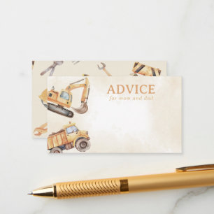 Construction Advice for Mum and Dad Enclosure Card