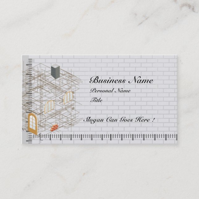 Construction Architecture Business Business Card (Front)