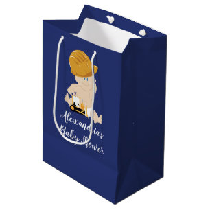 Construction Baby Boy Bulldozer Gift Bag