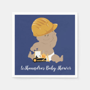 Construction Baby Boy Shower Custom Napkins