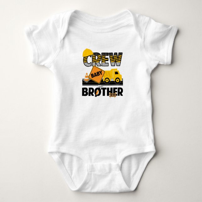 Construction Baby Brother Sibling Shirt (Front)