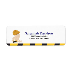 Construction Baby Custom Address Label (30)