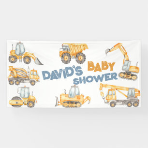 Construction Baby Shower Dump Truck Party Banner