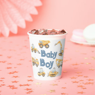 Construction Baby Shower Dump Truck Party Paper Cups