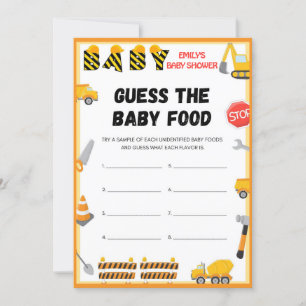 Construction Baby Shower Game - Editable Name - In Invitation