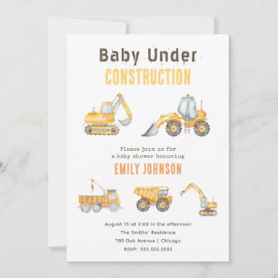 Construction Baby Shower Invitation