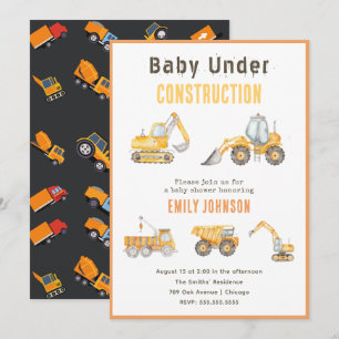 Construction Baby Shower Invitation