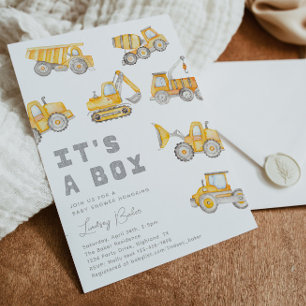 Construction Baby Shower Invitation