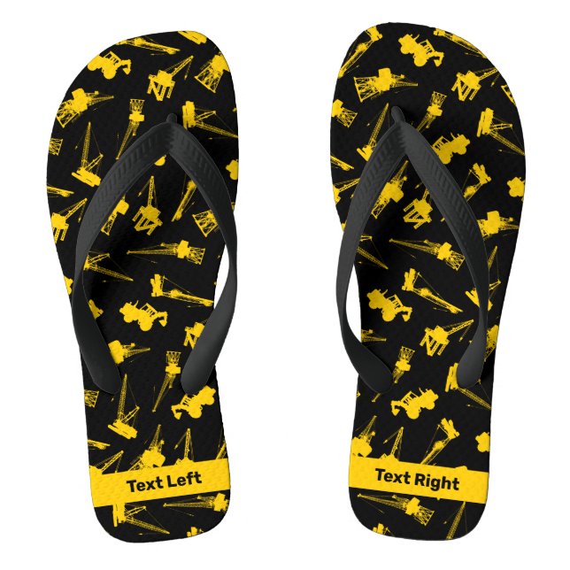 Construction Background Flip Flops (Footbed)