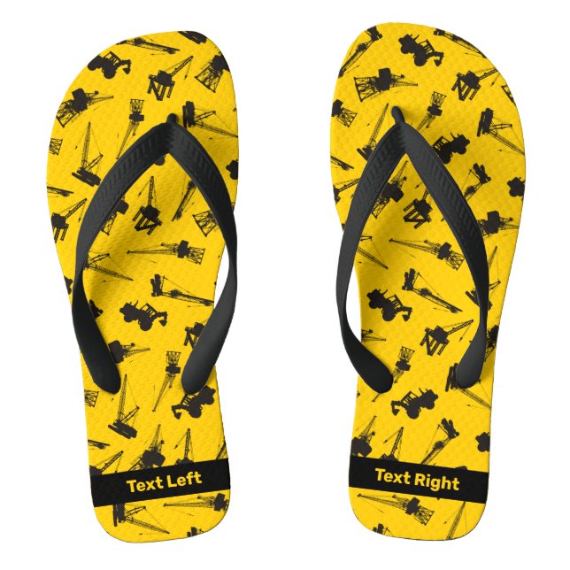 Construction Background Flip Flops (Footbed)