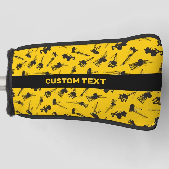 Construction Background Golf Head Cover (Front)