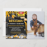 Construction Backhoe Kids Birthday Party Photo Invitation<br><div class="desc">Are you looking for a perfect invitation for your kid's construction party? If yes,  then this construction birthday invitation is ideal for you. Our backhoe invitations are designed in a simple and cute style so that they are easy to personalise with your details.</div>