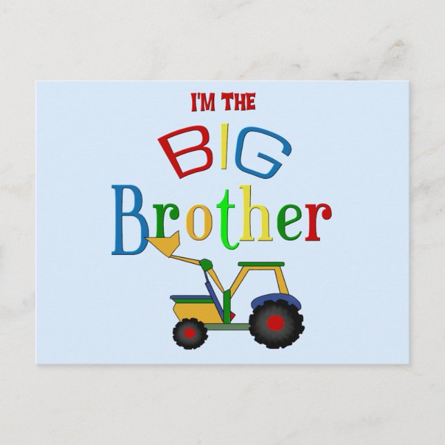 Construction Big Brother Gifts Postcard (Front)