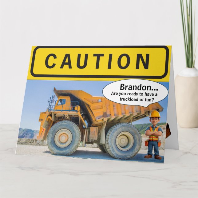 Construction Birthday Card (Front)