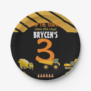 Construction Birthday Dump Truck Party  Paper Plat Plate