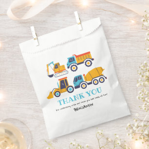Construction Birthday Dump Truck Party Thank You F Favour Bags