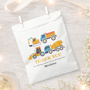 Construction Birthday Dump Truck Party Thank You Favour Bags