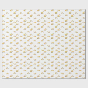 Construction Birthday Dump Trucks Birthday Wrapping Paper