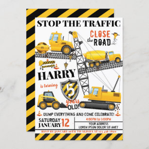 Construction Birthday Invitation