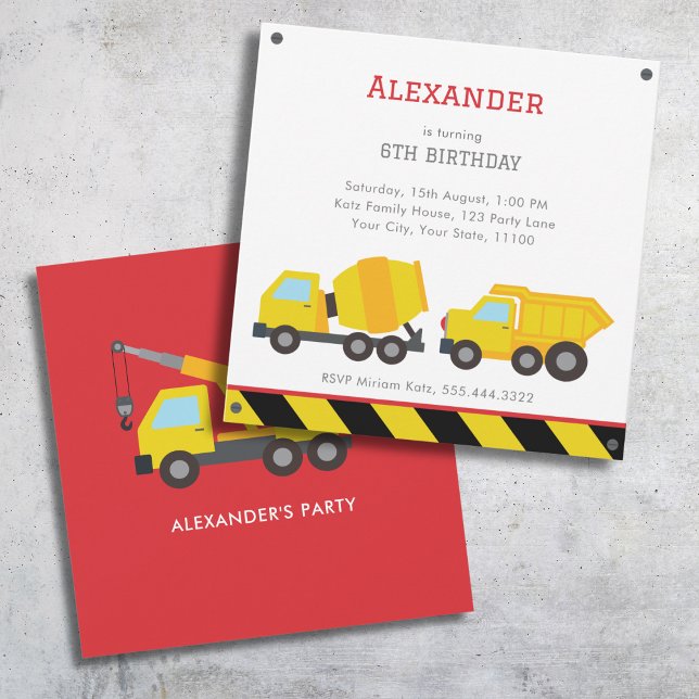 CONSTRUCTION birthday invitation (Creator Uploaded)