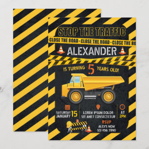 Construction Birthday Invitation