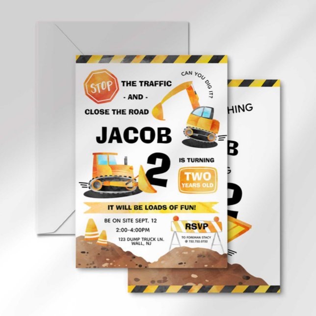 Construction Birthday Invitation Any Age (Creator Uploaded)