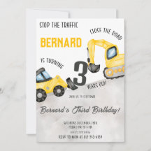 Construction Birthday Invitation Dump Truck Party