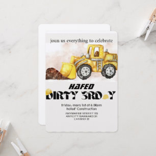 Construction Birthday Invitation Editable Dump Tru
