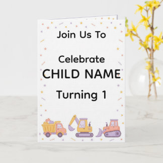 Construction Birthday Invitation | Editable Truck 