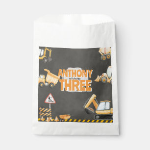 Construction Birthday Invitation Favour Bags