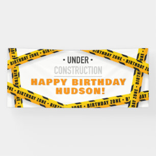 Construction Birthday Party Banner