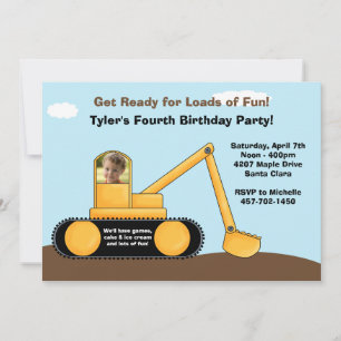 Construction Birthday Party Invitation
