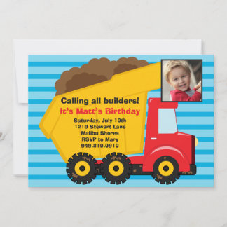 Construction Birthday Party Invitation