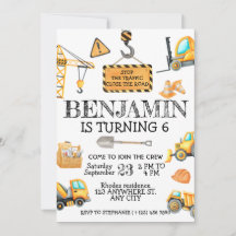 Construction Birthday party