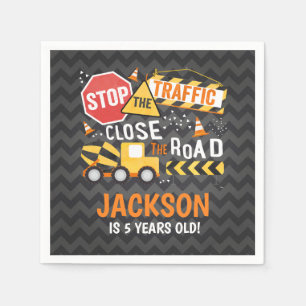 Construction Birthday Party Napkin Dump Truck